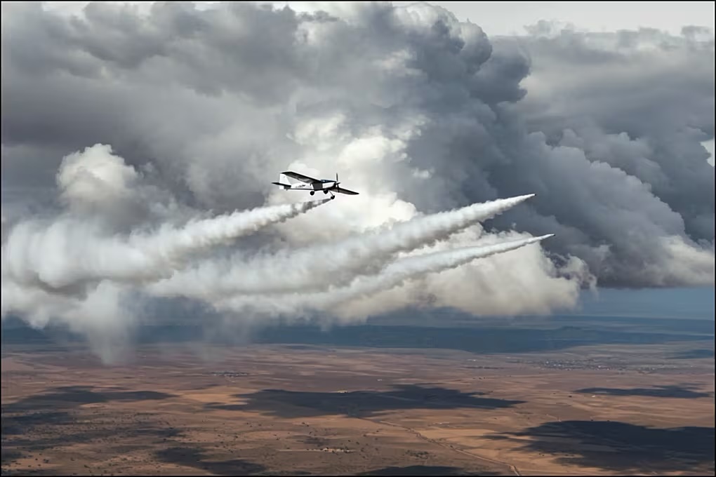 Seeding clouds to make rain